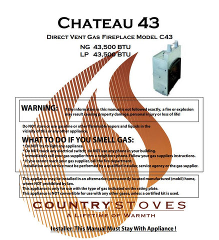 Country Chateau C43 User Manual - Gas_ChateauC43