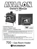 Avalon 700 1994 User Manual - Gas_Avalon700