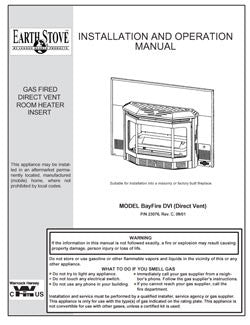 Earth Stove Bayfire DVI User Manual - Gas_ESBF