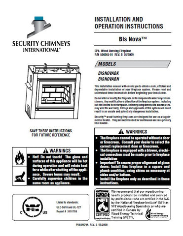 Bis Nova User Manual - Wood_BISNOVABK, BISNOVABN