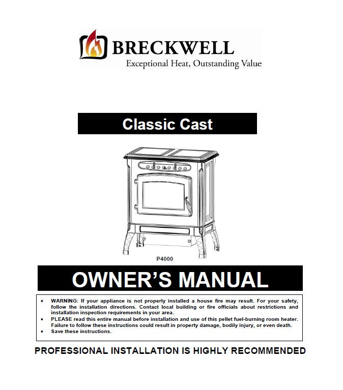 Breckwell Classic Cast P4000 2009 User Manual Pellet_BreckwellClassi