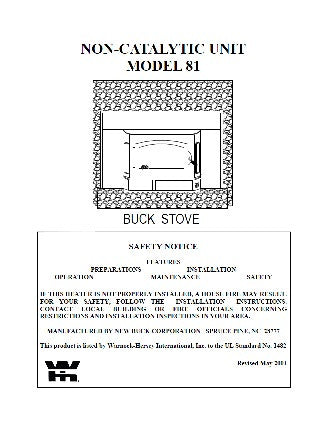 Buck Stove 81 User Manual - Wood_BSM81