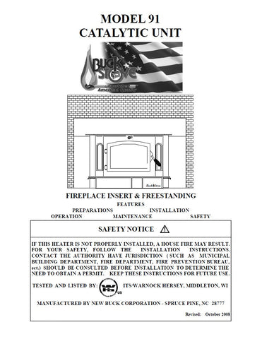 Buck Stove 91 User Manual - Wood_BSM91