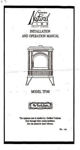 Earth Stove TP340 User Manual