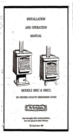 Earth Stove 1002C/1002CL User Manual - Wood_ES1002C-1002CL