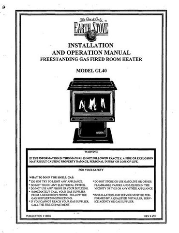 Earth Stove GL40 User Manual - Gas_ESGL40