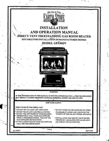 Earth Stove GFS36DV-GL36DV User Manual - Gas_ESGFS36DVI