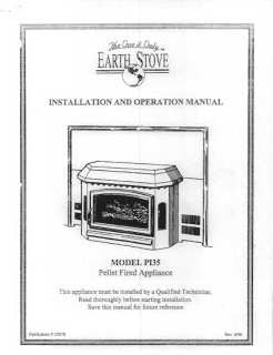 Earth Stove PI35 User Manual - Pellet_espi35m