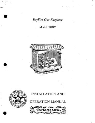 Earth Stove Bayfire ES1DV User Manual - Gas_ESBES1DV