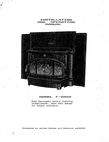 Earth Stove T-2002 User Manual - Wood_EST-2002