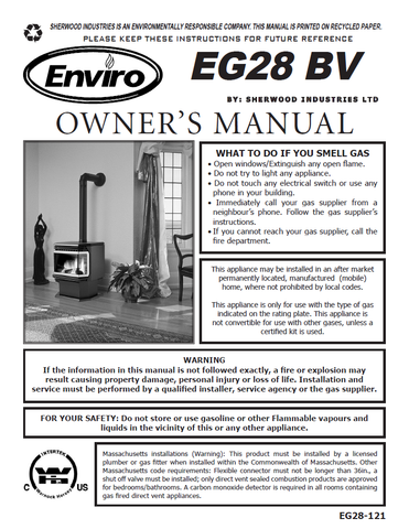 Enviro EG 28 BV User Manual - Gas_EG28BV