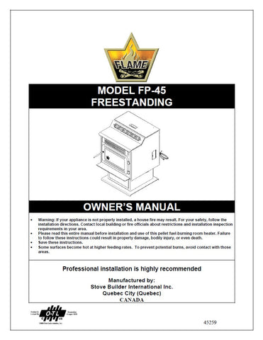 Flame FP-45 Freestanding User Manual - Pellet_FlameFP-45FS