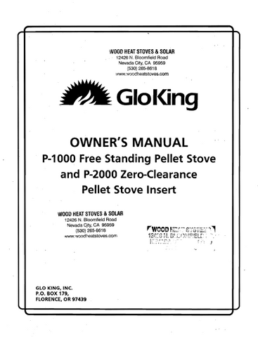 Country Flame Inglenook 24-N & 24-P User's Manual