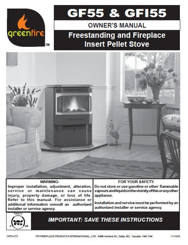 Regency GreenFire GF55 & GFI55 User Manual