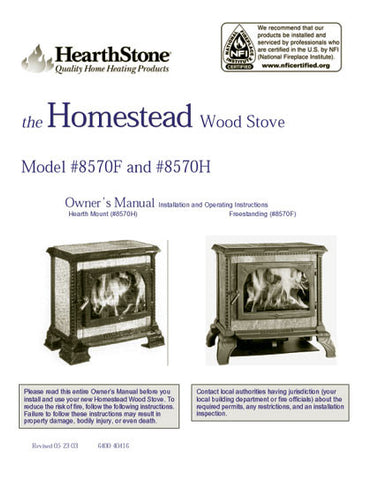 HearthStone Homestead 8570 User Manual - Wood_HSHomestead 8570