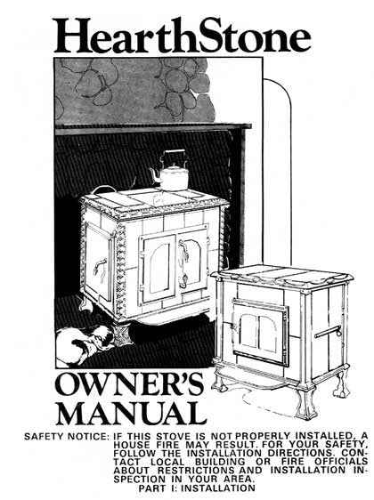 HearthStone I &amp; II User Manual – WoodHeatStoves.com