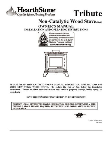 HearthStone Tribute 8040 User Manual - Wood_HSTribute8040