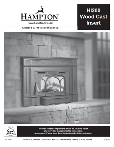 Hampton HI200 User Manual - Wood_HHI200WS