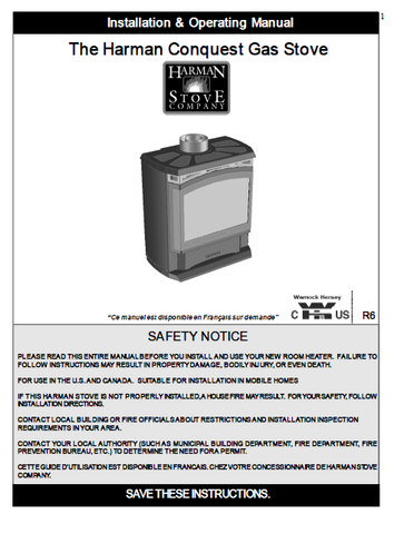 Harman Conquest User Manual - Gas_Harman conquest