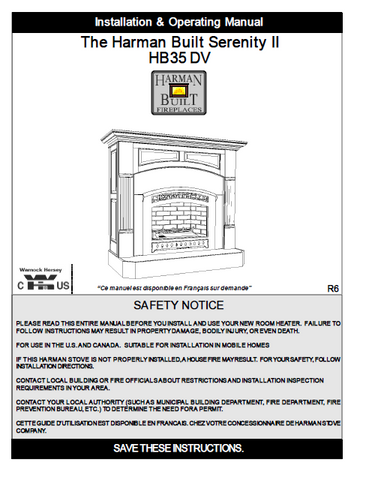 Harman Serenity 2 HB35 DV User Manual - Gas_Harman Serenity 2 HB35DV