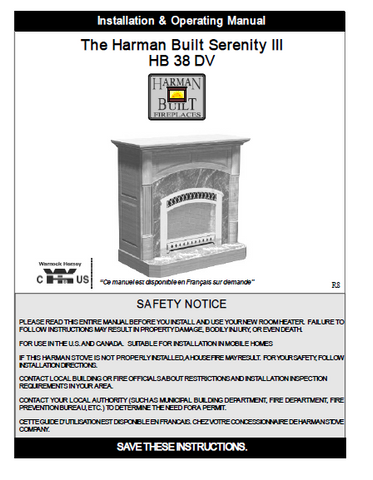 Harman Serenity 3 HB38DV User Manual - Gas_Harman Serenity 3 GB38DV