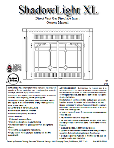 Harman ShadowLight XL User Manual - Gas_Harman Shadowlight XL