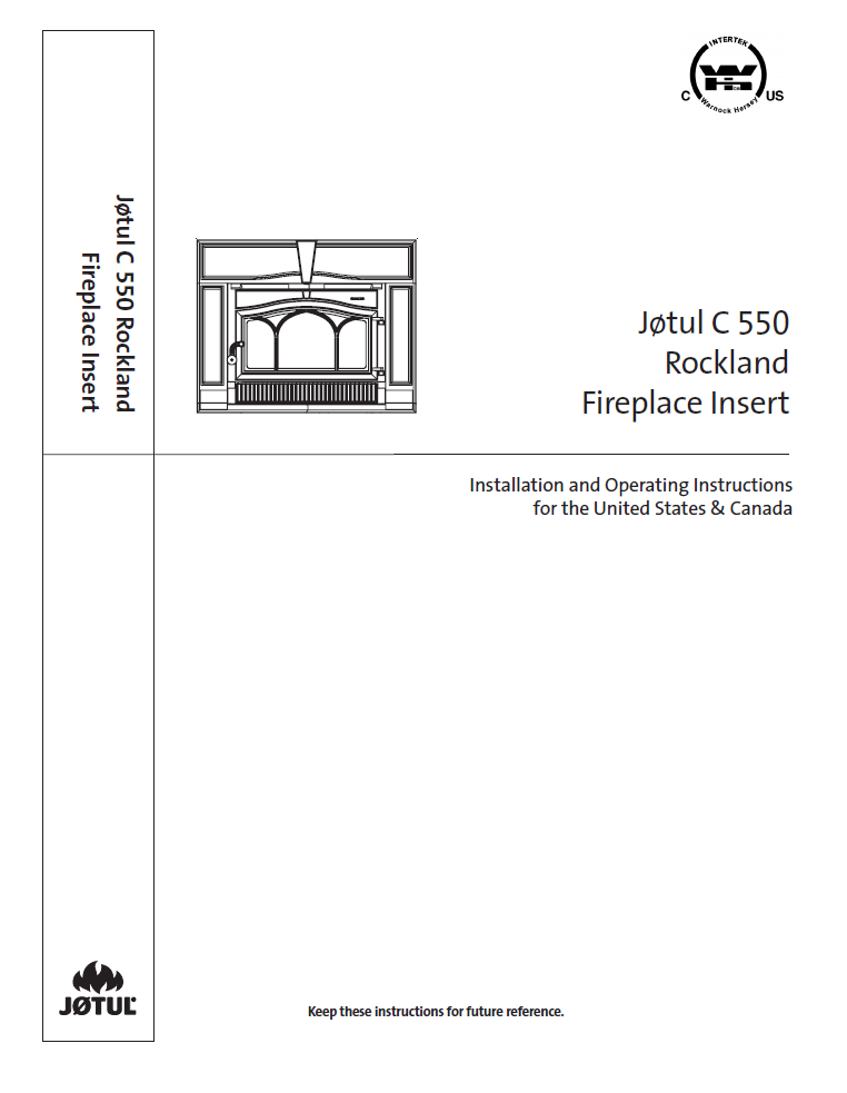Jotul C550 Rockland User Manual - Wood_JC550R – WoodHeatStoves.com