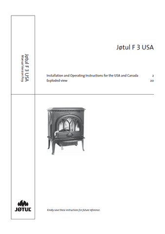 Jotul F 3 User Manual - Wood_JF3USA