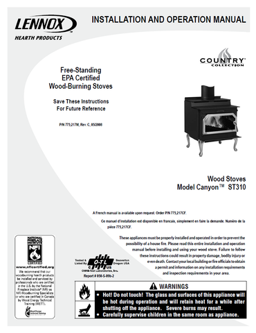 Country Canyon ST310 User Manual - Wood_LCST310