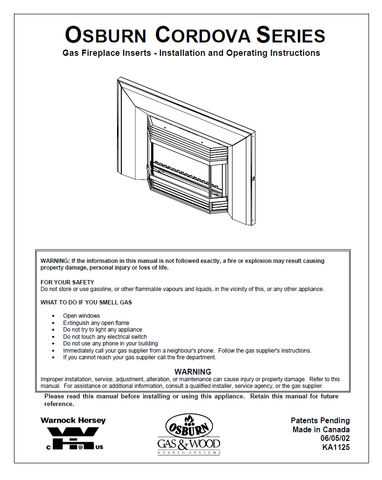 Osburn Cordova User Manual - Gas_OSCS