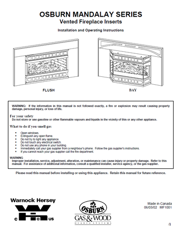 Osburn Mandalay User Manual - Gas_OSMS