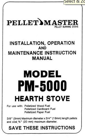Pellet Master PM-5000 User Manual - Pellet_PM-5000