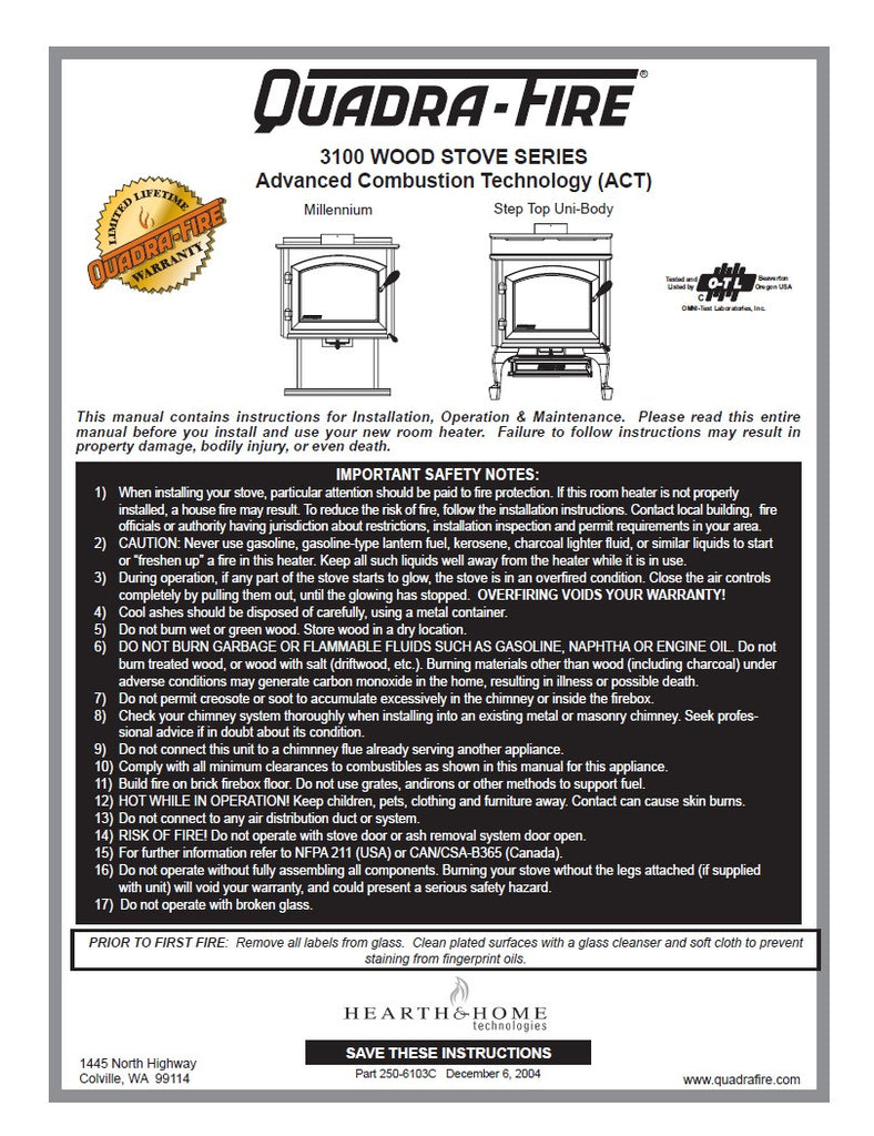 Quadra-Fire® Step Top Wood Stoves: Maintenance Video 