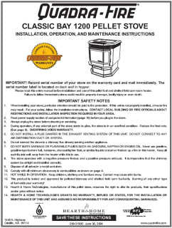 Quadrafire 1200 User Manual - Pellet_QF1200