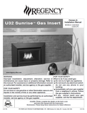 Regency U32 Sunrise Insert User Manual - Gas_RGU32SI