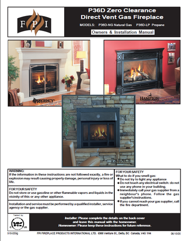 Regency P36D User Manual - Gas_Regency P36D