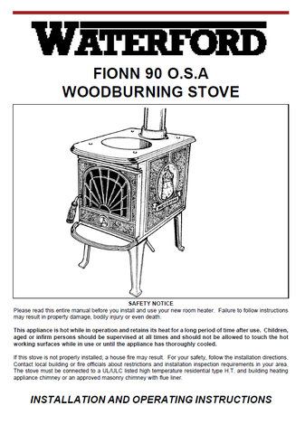Waterford Fionn 90 O.S.A. User Manual - Wood_WFF90OSA