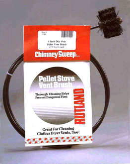 4" Pellet Stove Brush w/10' Flex. Handle_17410
