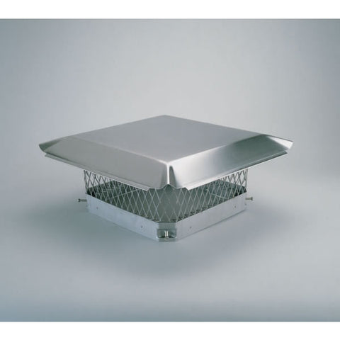 9" x 18" Hy-C Stainless Chimney Cap, 3/4" Mesh,24-ga. Top, 18-ga_5305