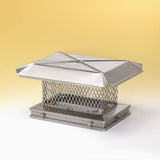 8" x 8" Gelco Stainless Steel Chimney Cap, 5/8", 18-ga Mesh, 24-_13301
