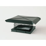 13" x 13" Gelco Black Single-flue Cap, 3/4" Mesh, 24-ga. Lid, 18_13407