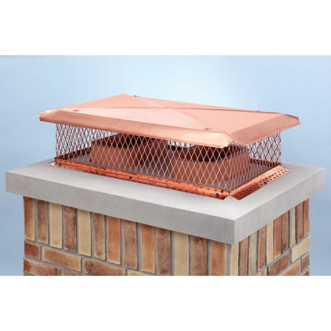17" x 41" Model D Gelco Copper Multi-flue Cap, 18-ga, 8" High, 3_13640