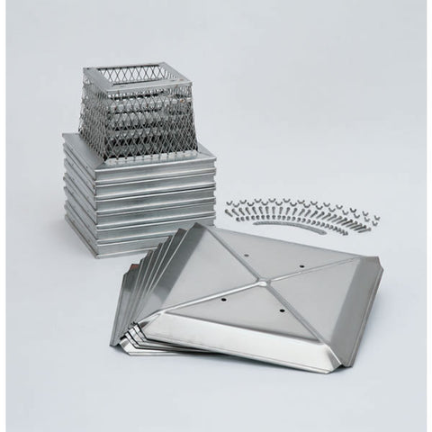 12" x 12" Gelco Stainless Steel Single-flue Multi-pack Cap-6 Per_13756
