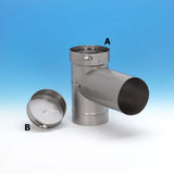 10" Ventinox Tee W/removable Take Off, 316-alloy_18409