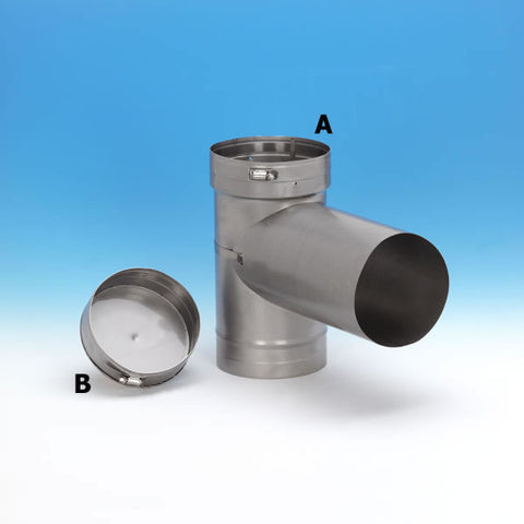 10" Ventinox Tee W/removable Take Off, 316-alloy_18409