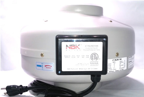 DUCT BOOSTER FAN M-6, 460 CFM 6 INCH, 1.1A, 120V_20053