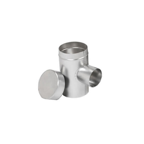 5" Selkirk Flexi-liner Tee With 4" Take-off, Aluminum_36031