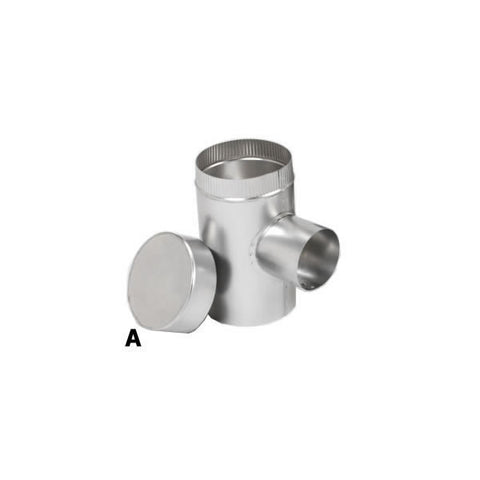 7" Selkirk Flexi-liner Tee Cover, Aluminum_36081
