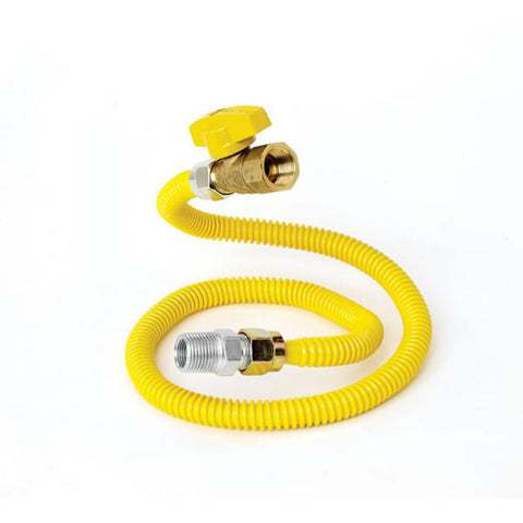 Gas Appliance Connector, 1/2" X 36", W/shut Off Valve_47236