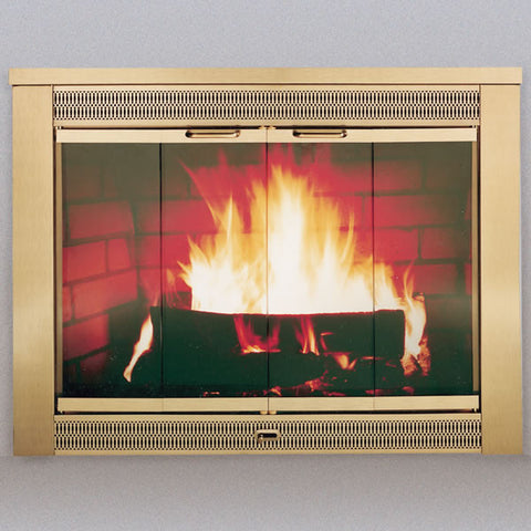 Portland Willamette Polished Brass Glass Door, Model 4333, 43 1/_52108